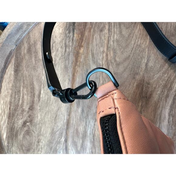 AllSaints NWT Eve Quilt Crossbody in Elasto Pink W/ Black Strap - Picture 12 of 16